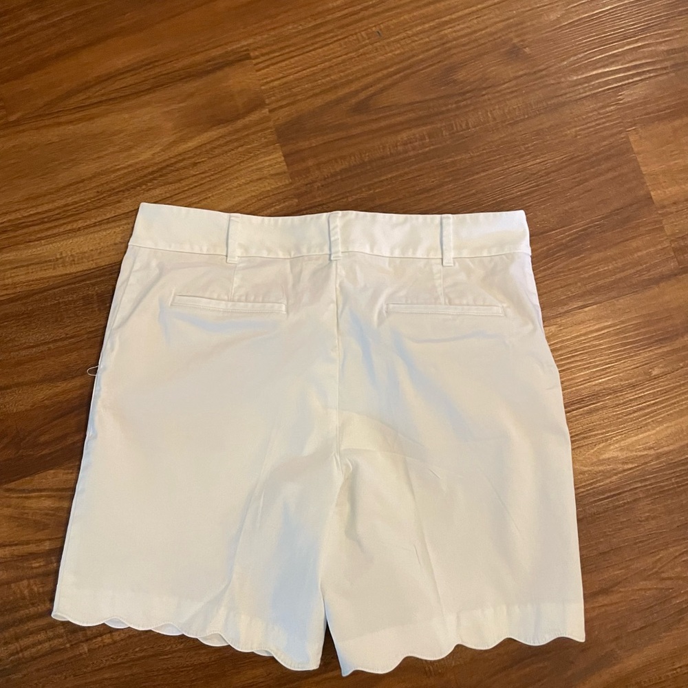 Talbots White Bermuda Shorts with Scalloped Hem - Picture 5 of 5